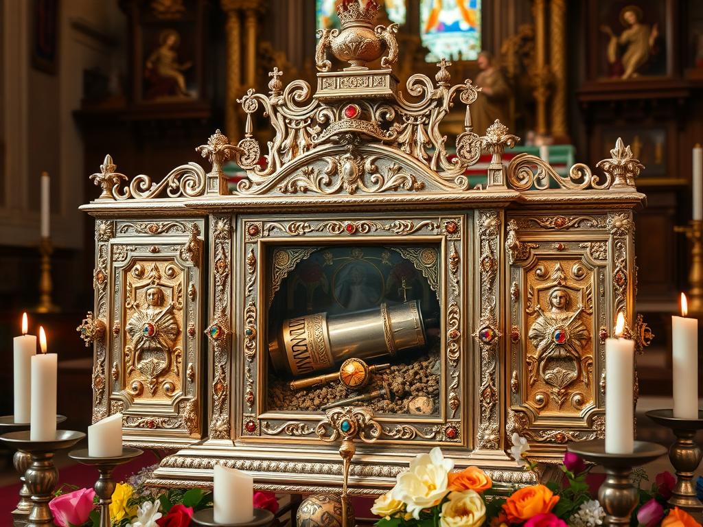 Relikwiarz świętej Wiktorii w kolegiacie w Łowiczu