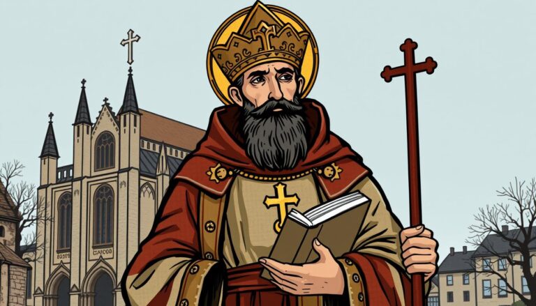 Święty Monitor jako biskup Orleanu z V wieku