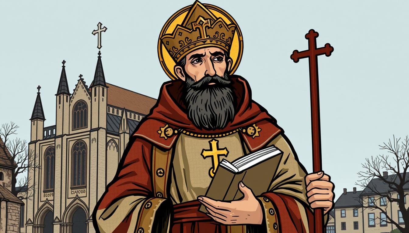 Święty Monitor jako biskup Orleanu z V wieku