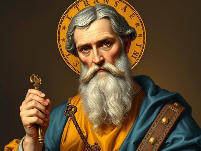 Święty Piotr Apostoł trzymający klucze Królestwa Niebieskiego