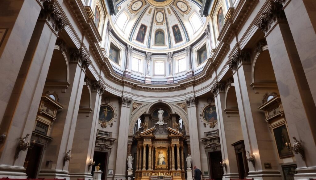 Wnętrze bazyliki świętej Martyny patronki w Rzymie